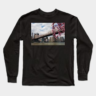 Cherry Blossoms Under the Queensborough Bridge 2 Long Sleeve T-Shirt